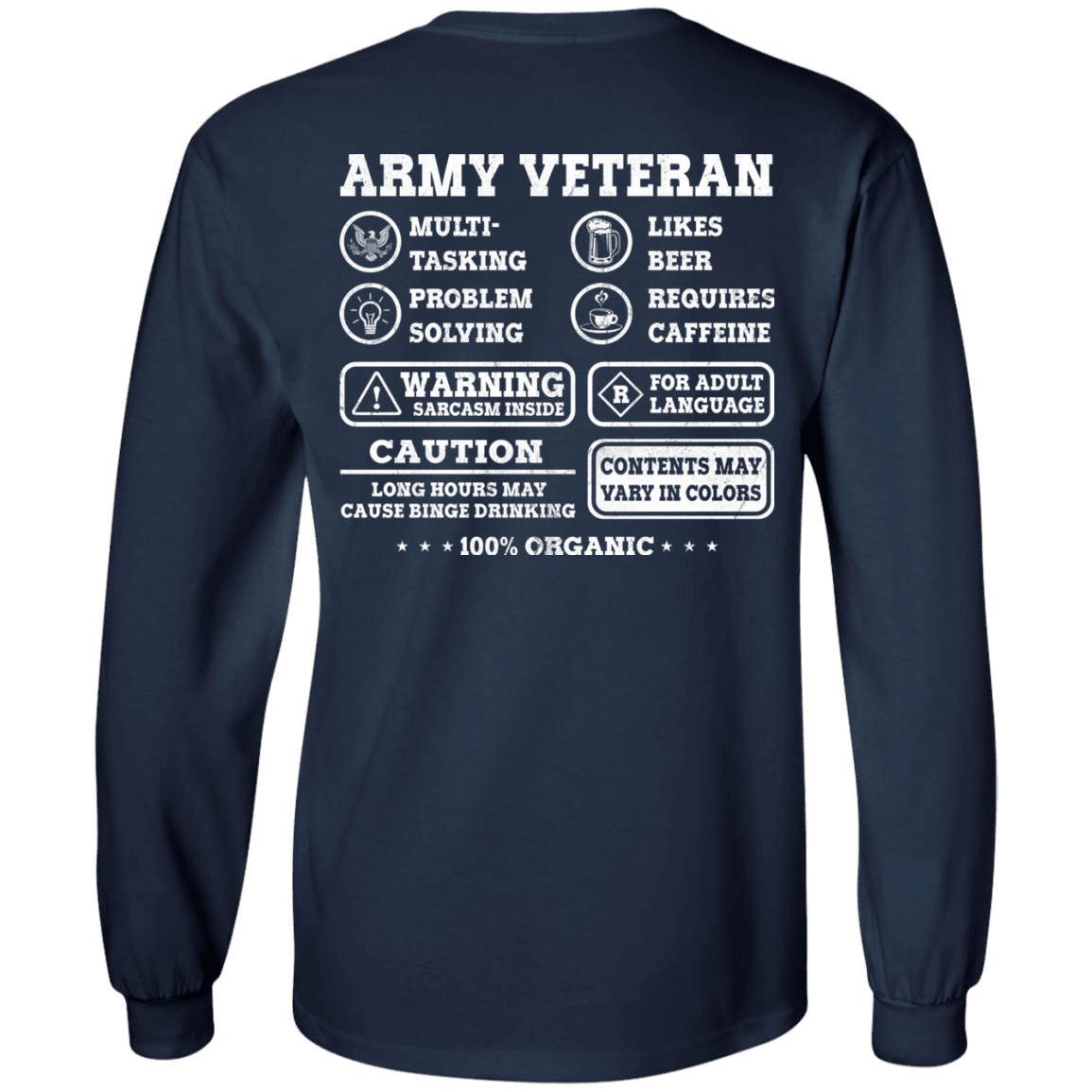 Army Veteran Multitasking Sarcasm Men Back T Shirts-TShirt-Army-Veterans Nation