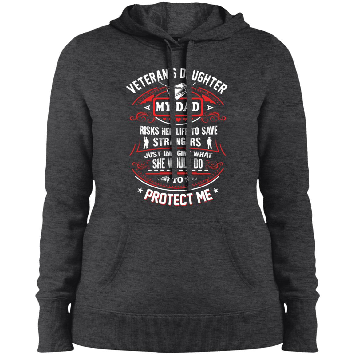 Military T-Shirt "Veteran Daughter My Dad Risk His Life To Protect Me"-TShirt-General-Veterans Nation