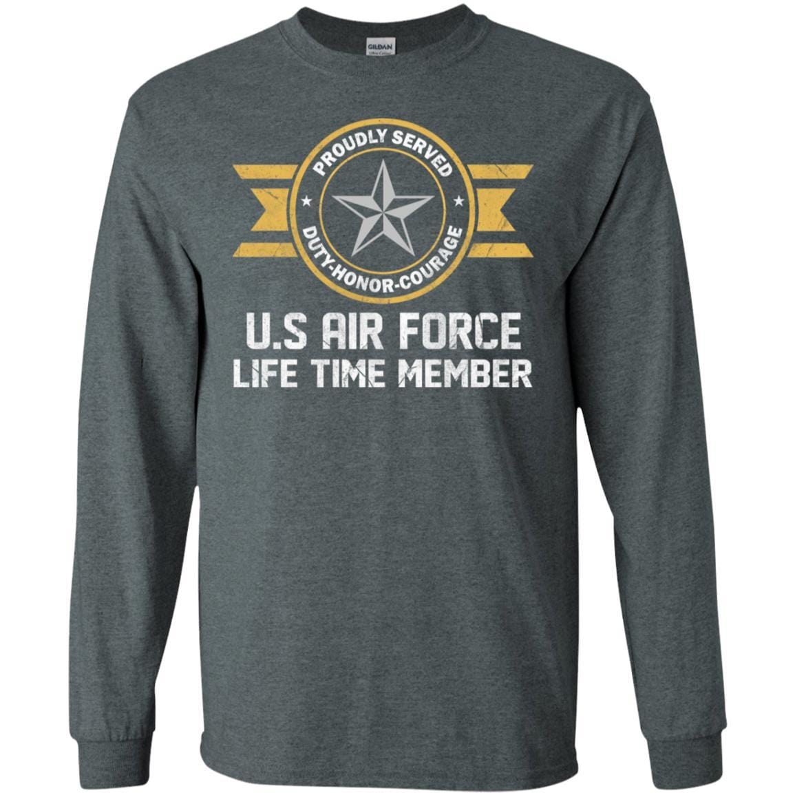 Life time member-US Air Force O-7 Brigadier General Brig O7 General Officer Ranks Men T Shirt On Front-TShirt-USAF-Veterans Nation