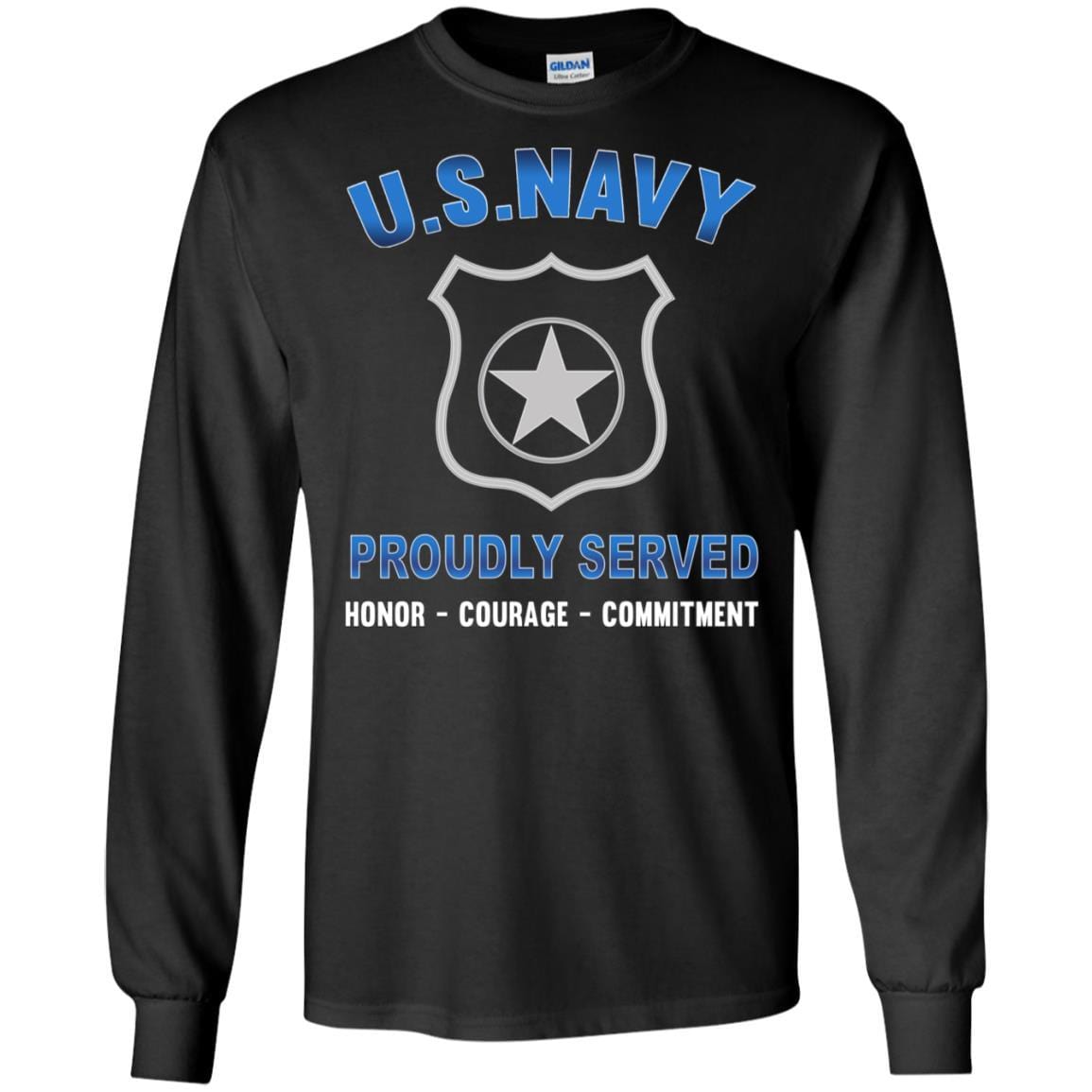 U.S Navy Master-at-arms Navy MA - Proudly Served T-Shirt For Men On Front-TShirt-Navy-Veterans Nation