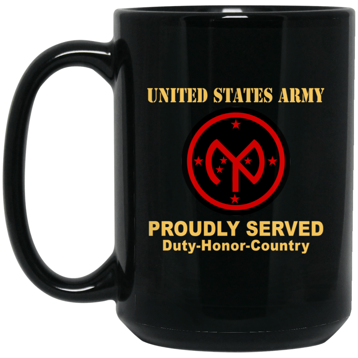 US ARMY 27TH INFANTRY BRIGADE COMBAT TEAM- 11 oz - 15 oz Black Mug-Mug-Army-CSIB-Veterans Nation