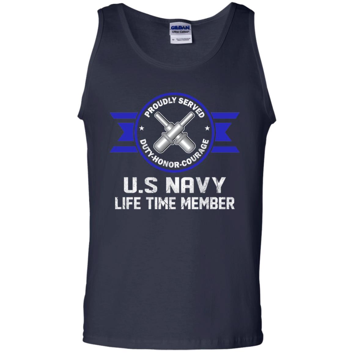 Life Time Member - US Navy Gunner's Mate GM Men T Shirt On Front-TShirt-Navy-Veterans Nation