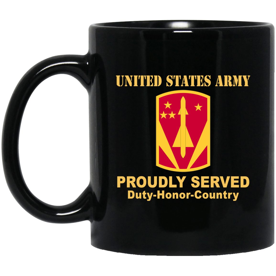 US ARMY 31ST AIR DEFENSE ARTILLERY BRIGADE - 11 oz - 15 oz Black Mug-Mug-Army-CSIB-Veterans Nation