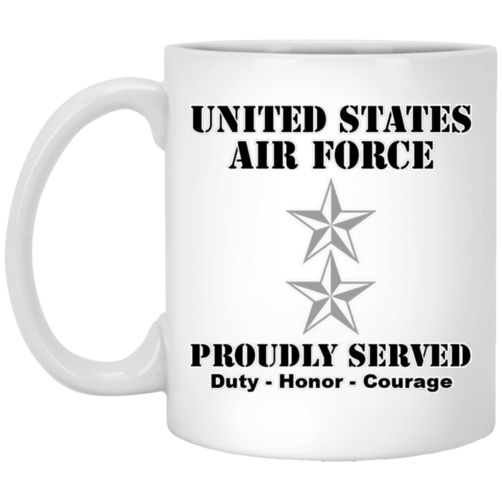 US Air Force O-8 Major General Maj G O8 General Officer Ranks White Coffee Mug - Stainless Travel Mug-Mug-USAF-Ranks-Veterans Nation