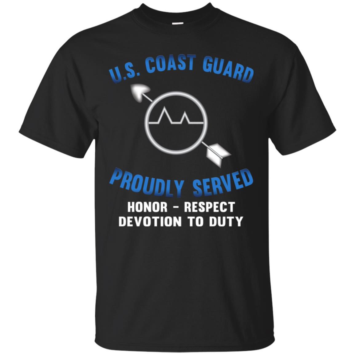 US Coast Guard Operations Specialist OS Logo Proudly Served T-Shirt For Men On Front-TShirt-USCG-Veterans Nation