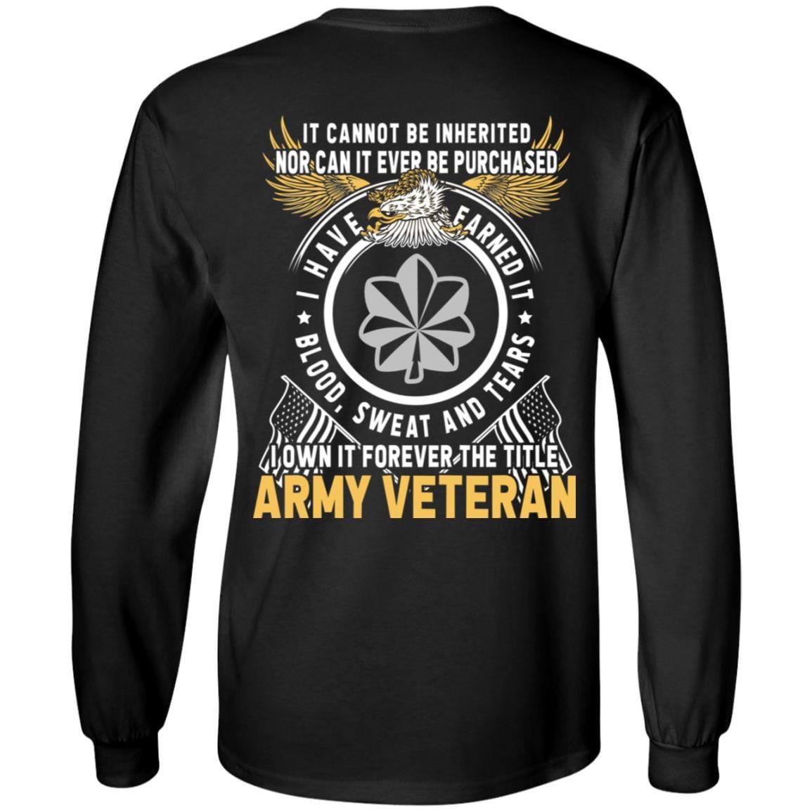 US Army O-5 Lieutenant Colonel O5 LTC Field Officer Ranks T-Shirt For Men On Back-TShirt-Army-Veterans Nation