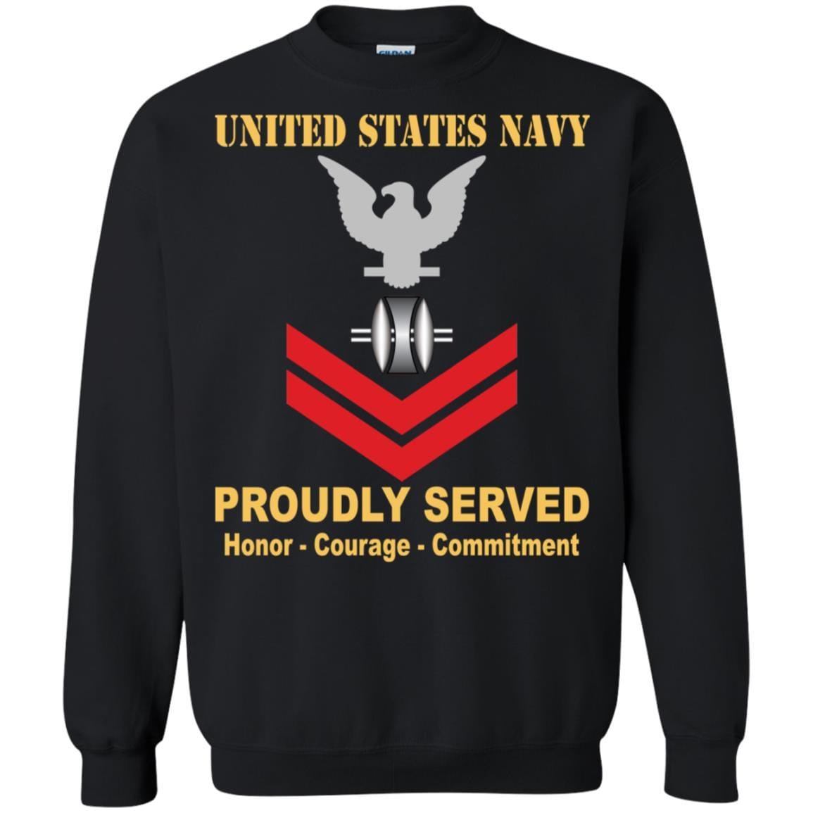 Navy Opticalman Navy OM E-5 Rating Badges Proudly Served T-Shirt For Men On Front-TShirt-Navy-Veterans Nation