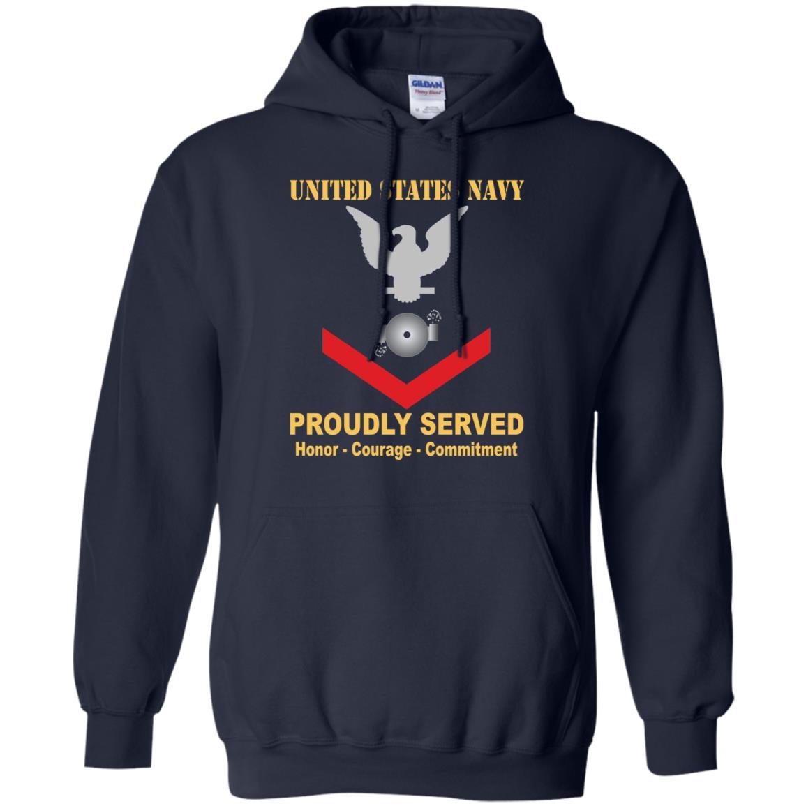 U.S Navy Boiler technician Navy BT E-4 Rating Badges Proudly Served T-Shirt For Men On Front-TShirt-Navy-Veterans Nation