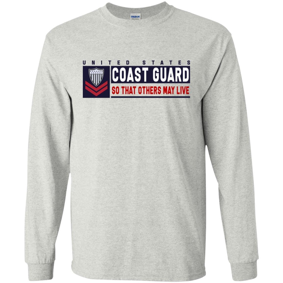 US Coast Guard E-5 Petty Officer Second Class E5 PO2 So That Others May Live Long Sleeve - Pullover Hoodie-TShirt-USCG-Veterans Nation