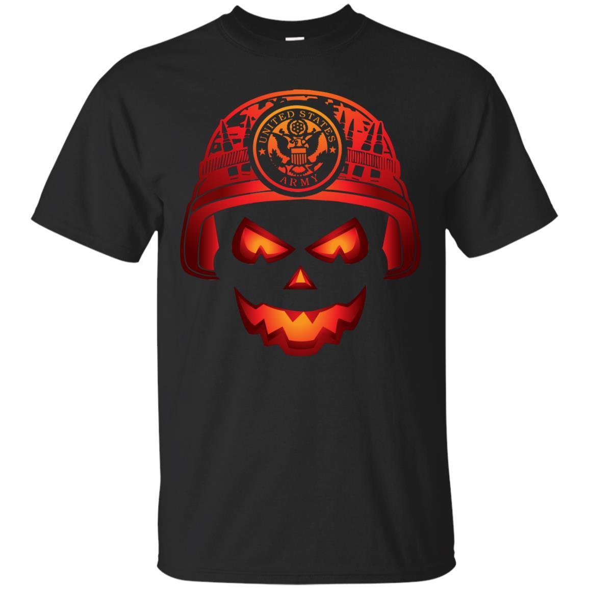 US Army Halloween Skull Men T Shirt On Front-TShirt-Army-Veterans Nation