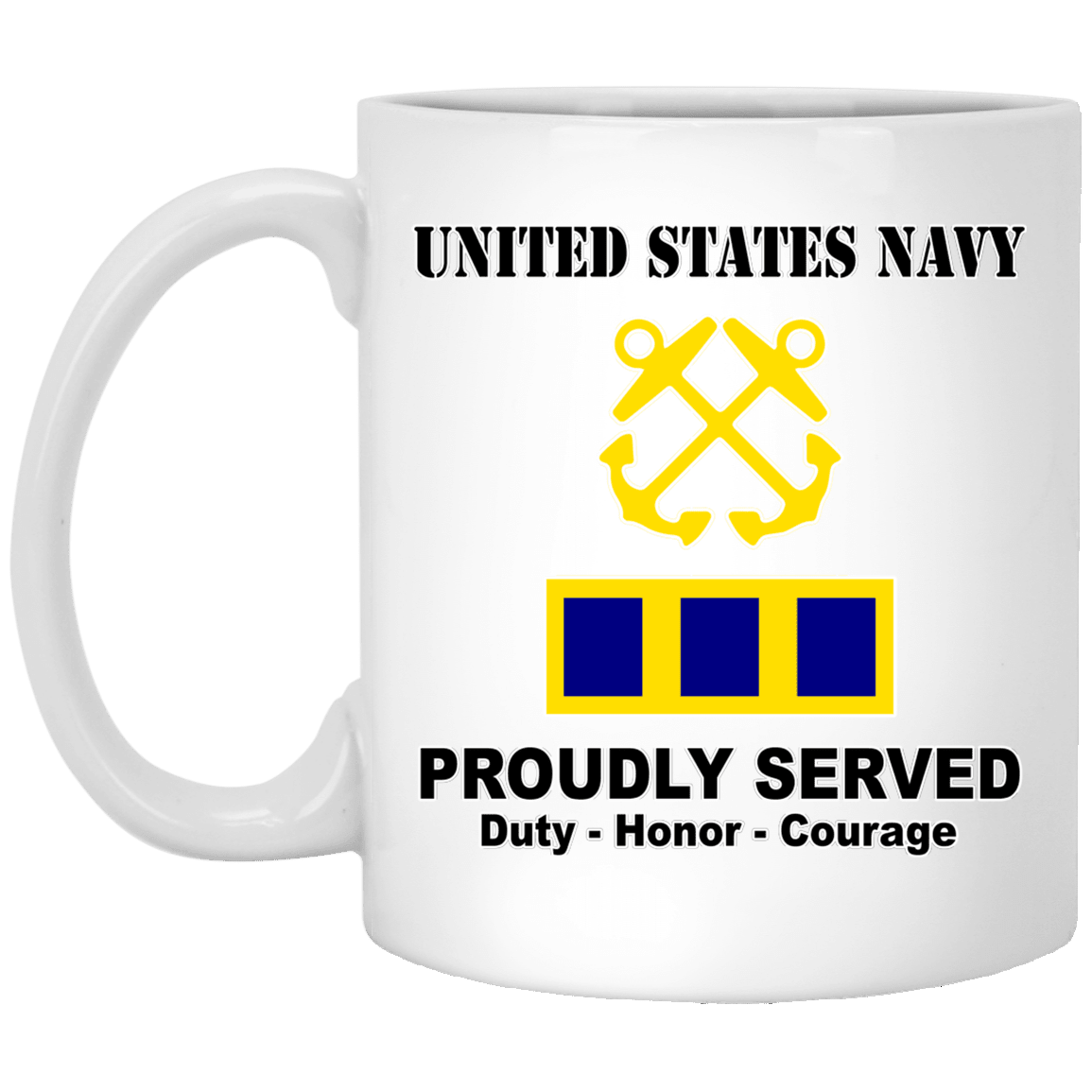 US Navy W-2 Chief Warrant Officer 2 W2 CW2 Warrant Officer Ranks T shirt White Coffee Mug - Stainless Travel Mug-Mug-Navy-Officer-Veterans Nation