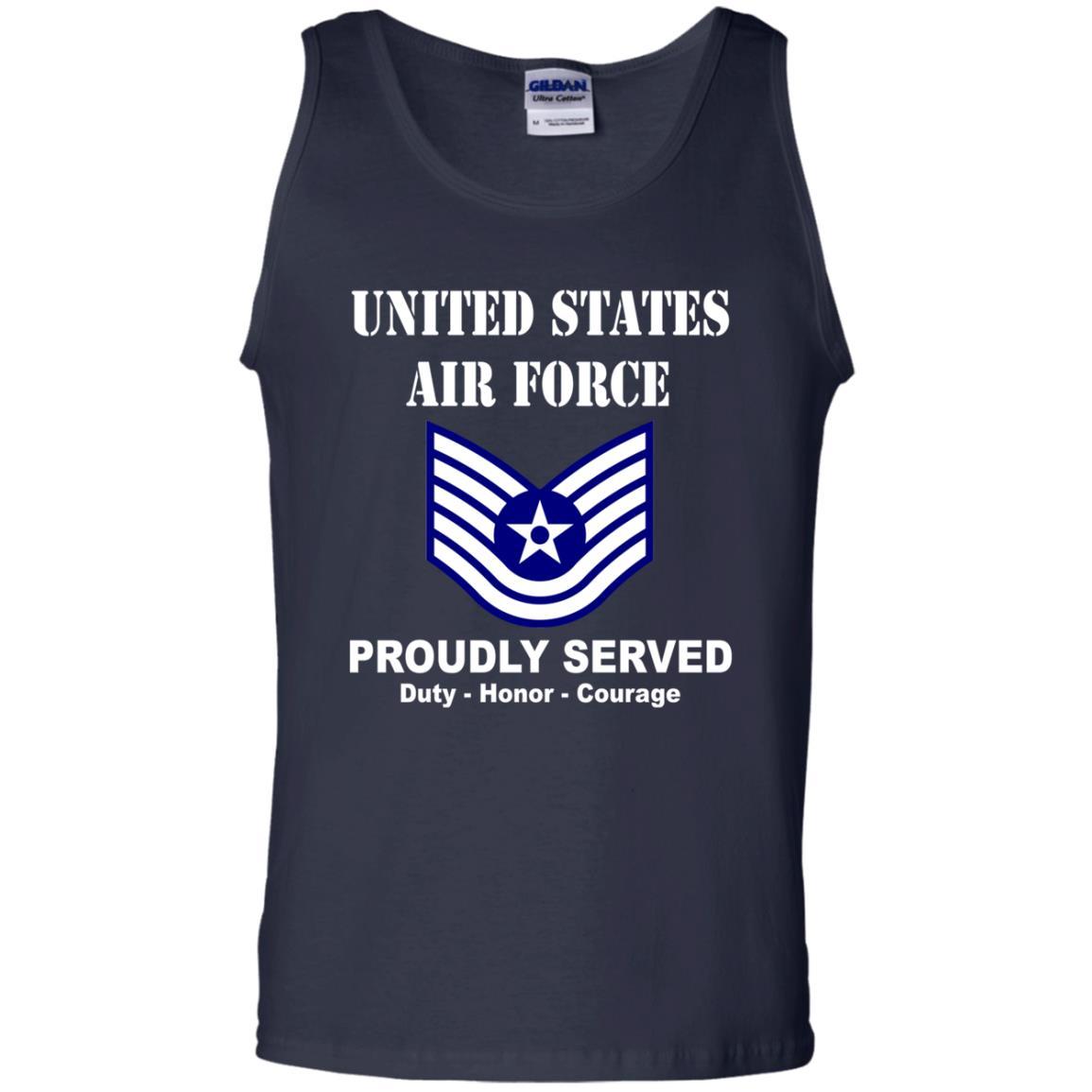 US Air Force E-6 Technical Sergeant TSgt E6 Noncommissioned Officer Ranks Men Front T Shirt For Air Force-TShirt-USAF-Veterans Nation