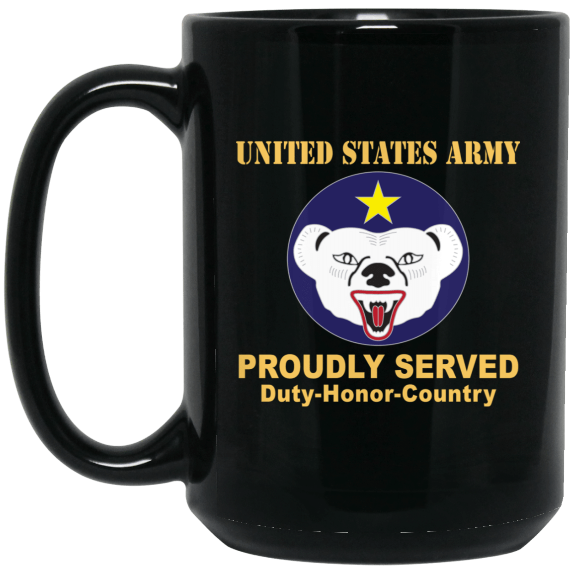 US ARMY CSIB ALASKA- 11 oz - 15 oz Black Mug-Mug-Army-CSIB-Veterans Nation