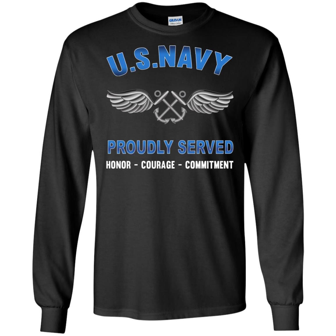 U.S Navy Aviation Boatswain's Mate Navy AB - Proudly Served T-Shirt For Men On Front-TShirt-Navy-Veterans Nation