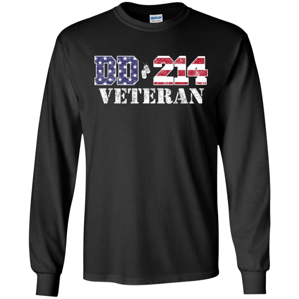 T-Shirt "DD 214 Army Veteran" On Front-TShirt-Army-Veterans Nation