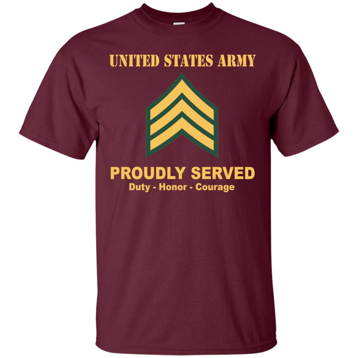 US Army E-5 Sergeant E5 SGT Noncommissioned Officer Ranks Men Front Shirt US Army Rank-TShirt-Army-Veterans Nation