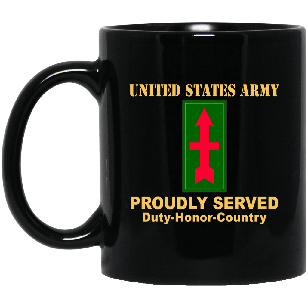 US ARMY 32ND INFANTRY BRIGADE COMBAT TEAM CSIB - 11 oz - 15 oz Black Mug-Mug-Army-CSIB-Veterans Nation