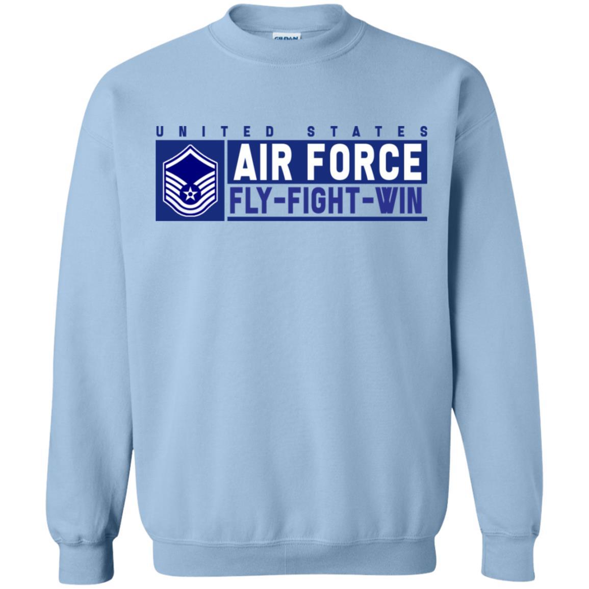 US Air Force E-7 Master Sergeant Fly - Fight - Win Long Sleeve - Pullover Hoodie-TShirt-USAF-Veterans Nation