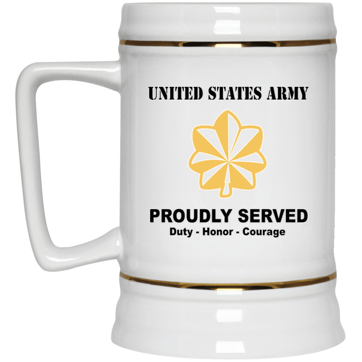 US Army O-4 Major O4 MAJ Field Officer Ranks White Coffee Mug - Stainless Travel Mug-Mug-Army-Ranks-Veterans Nation