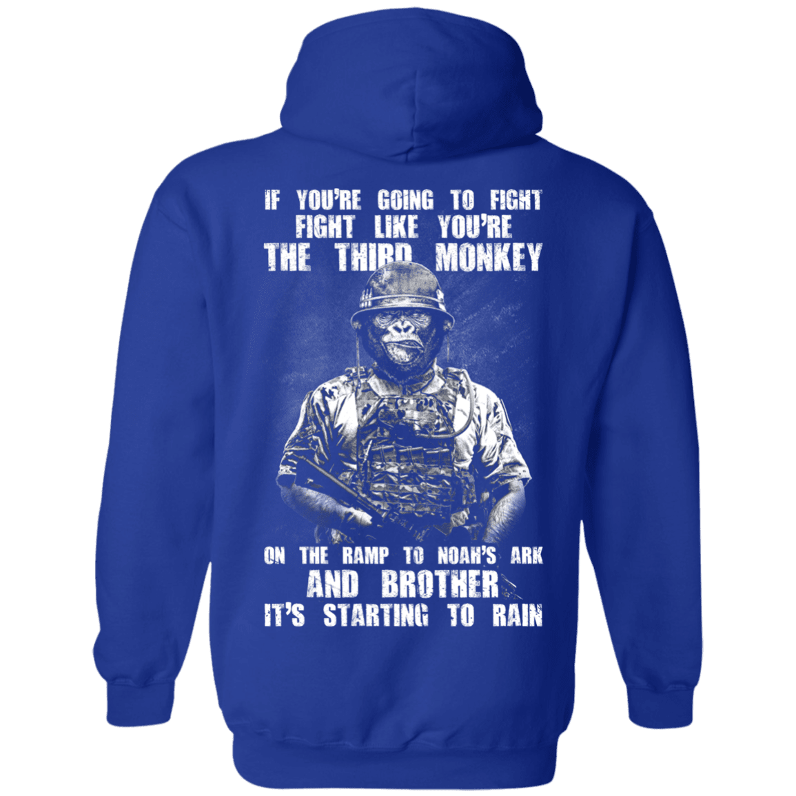 Military T-Shirt "The Third Monkey" - Men Back-TShirt-General-Veterans Nation