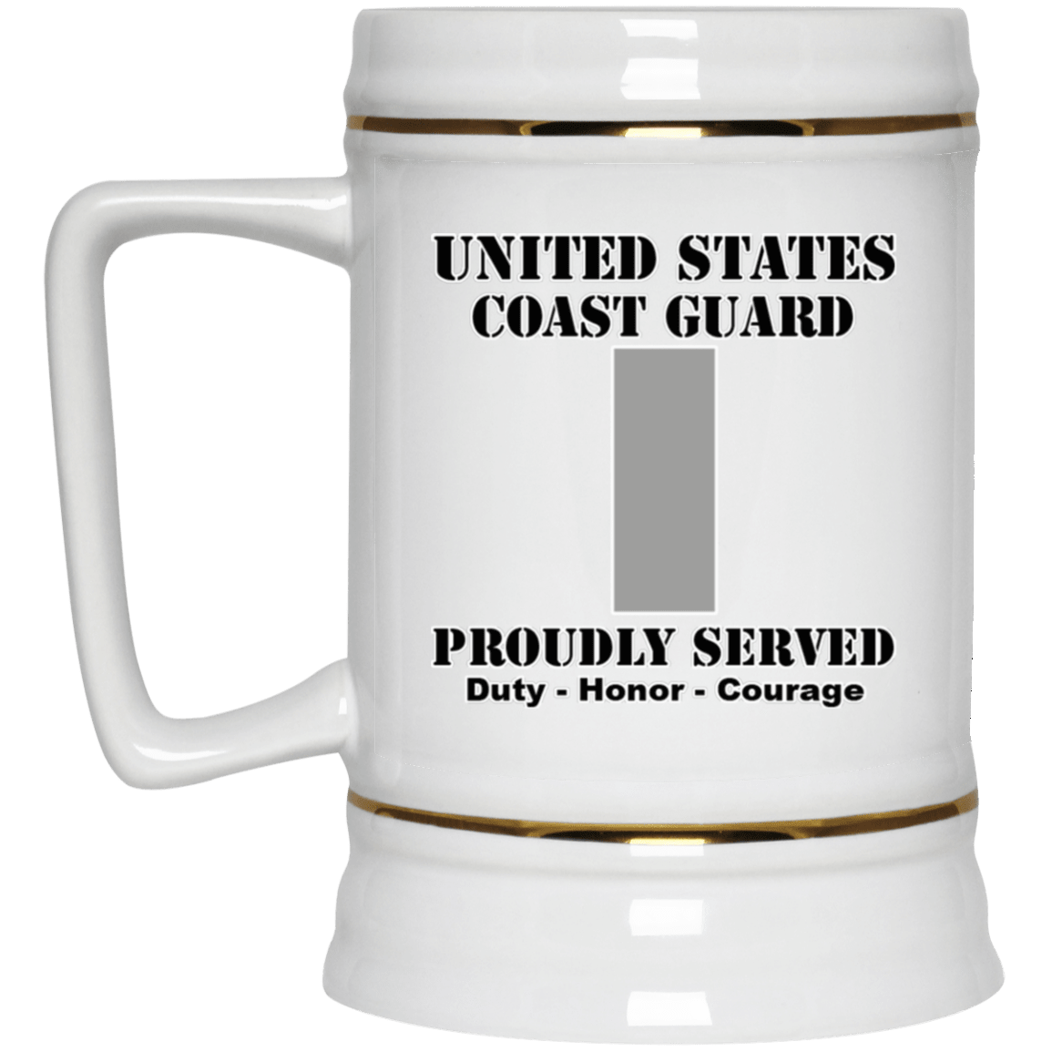 US Coast Guard O-2 Lieutenant Junior Grade O2 LTJG Junior Officer Ranks White Coffee Mug - Stainless Travel Mug-Mug-USCG-Officer-Veterans Nation