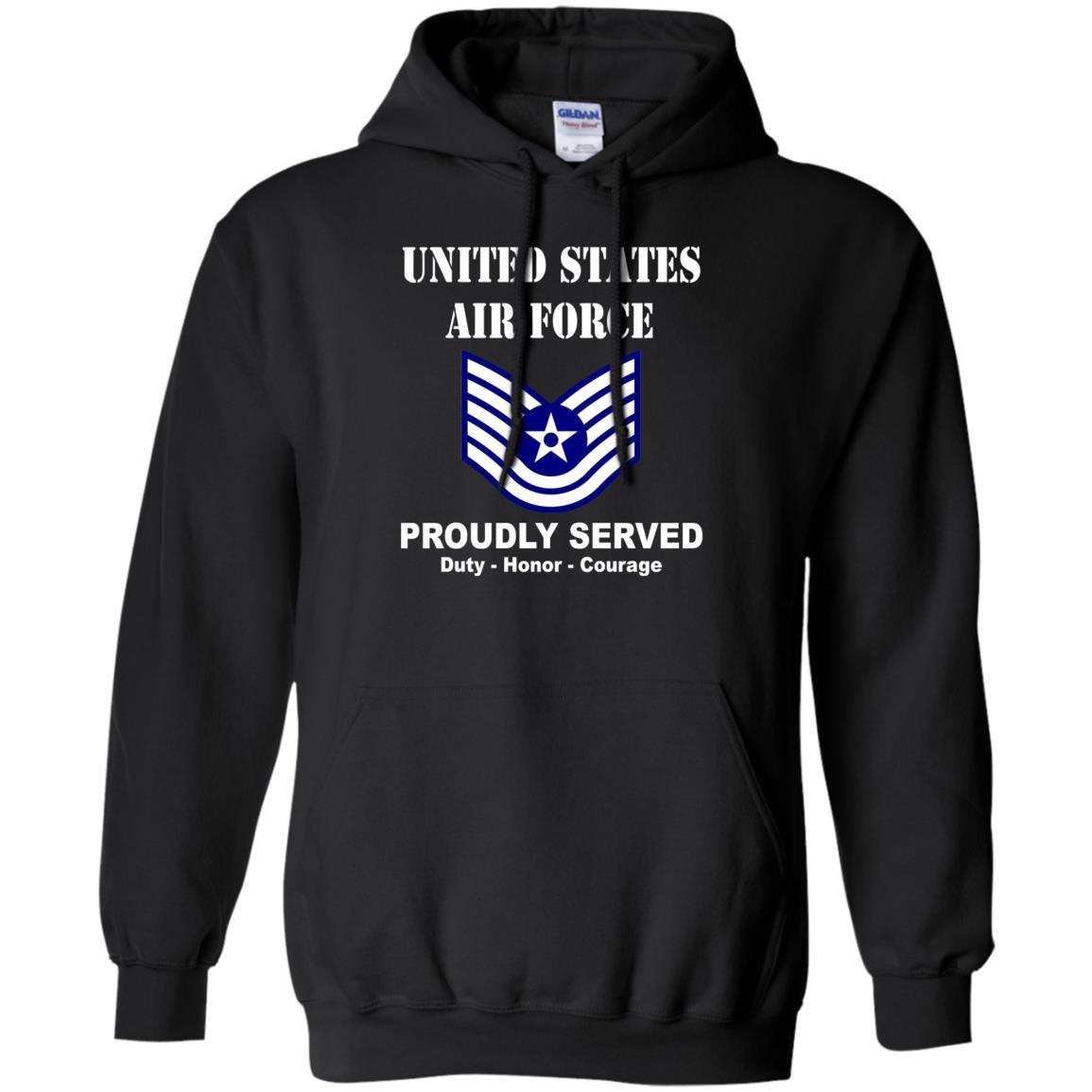 US Air Force E-6 Technical Sergeant TSgt E6 Noncommissioned Officer Ranks Men Front T Shirt For Air Force-TShirt-USAF-Veterans Nation