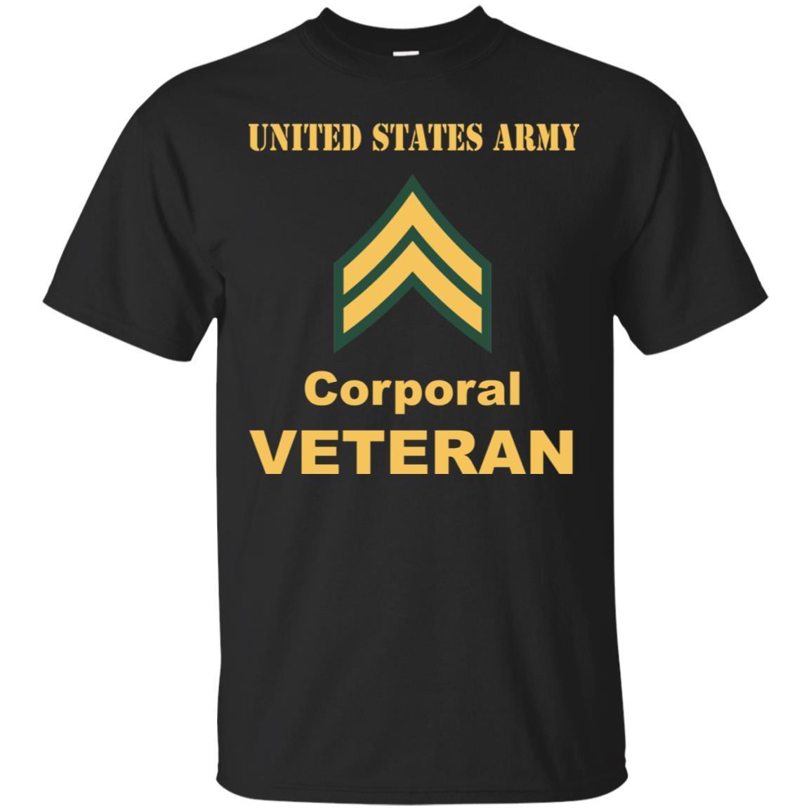 US Army E-4 Corporal E4 CPL Noncommissioned Officer Veteran Men T Shirt On Front-TShirt-Army-Veterans Nation