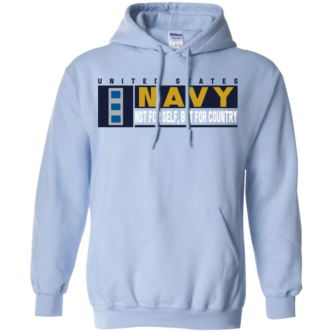 US Navy W-4 Chief Warrant Officer Not For Self, But For Country Long Sleeve - Pullover Hoodie-TShirt-Navy-Veterans Nation