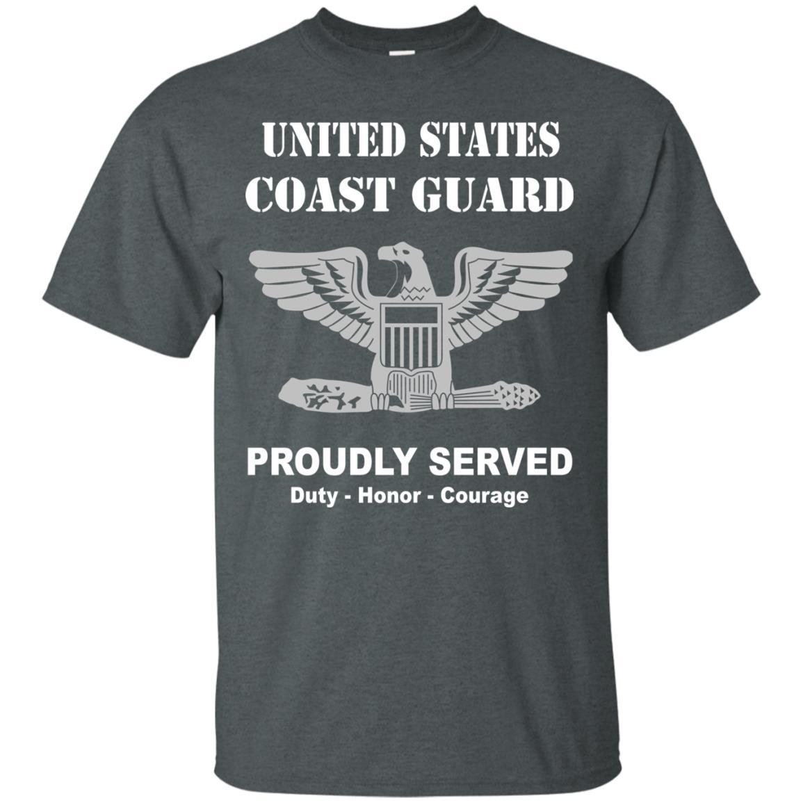 US Coast Guard O-6 Captain O6 CAPT Senior Officer Men Front USCG T Shirt-TShirt-USCG-Veterans Nation