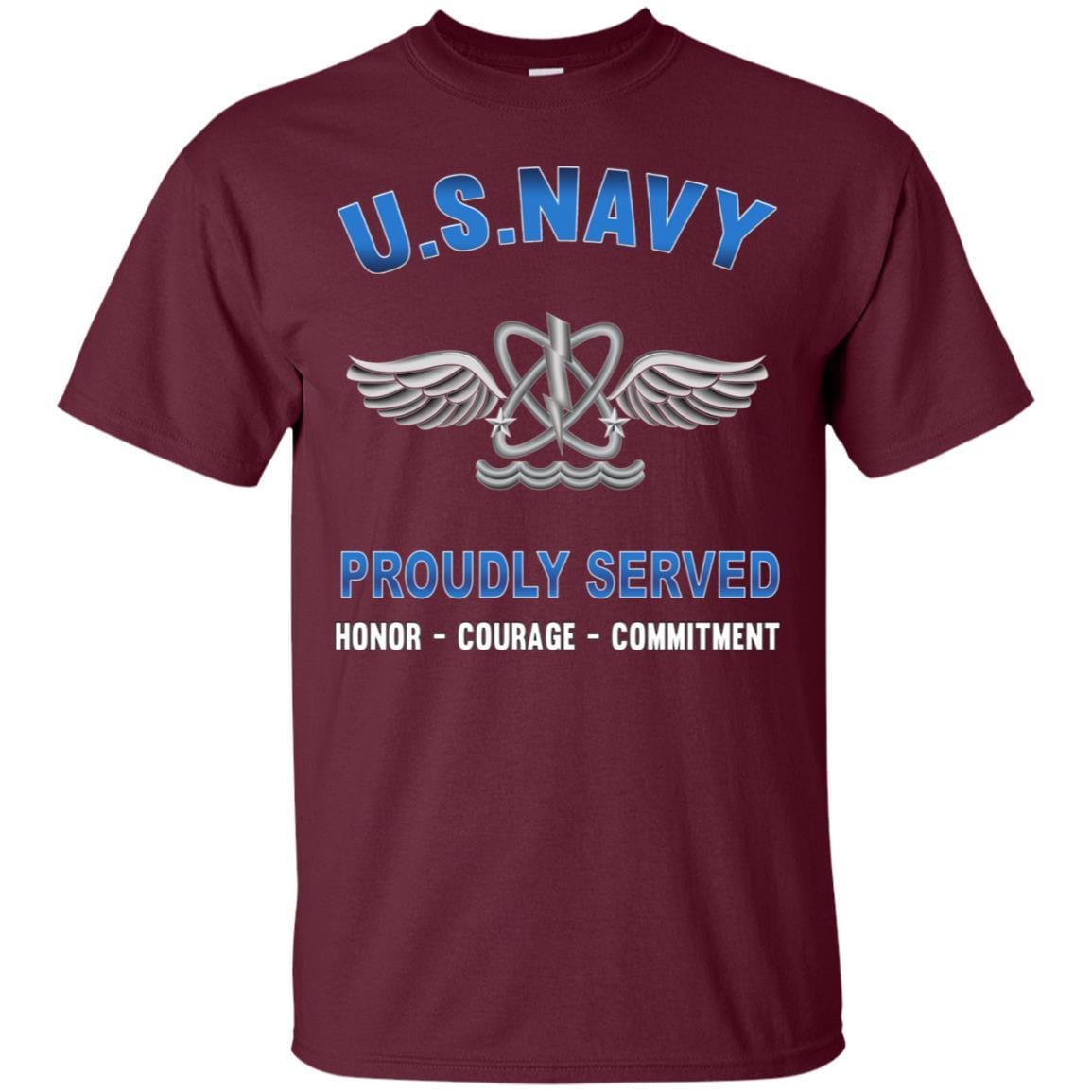 U.S Navy Naval aircrewman Navy AW - Proudly Served T-Shirt For Men On Front-TShirt-Navy-Veterans Nation