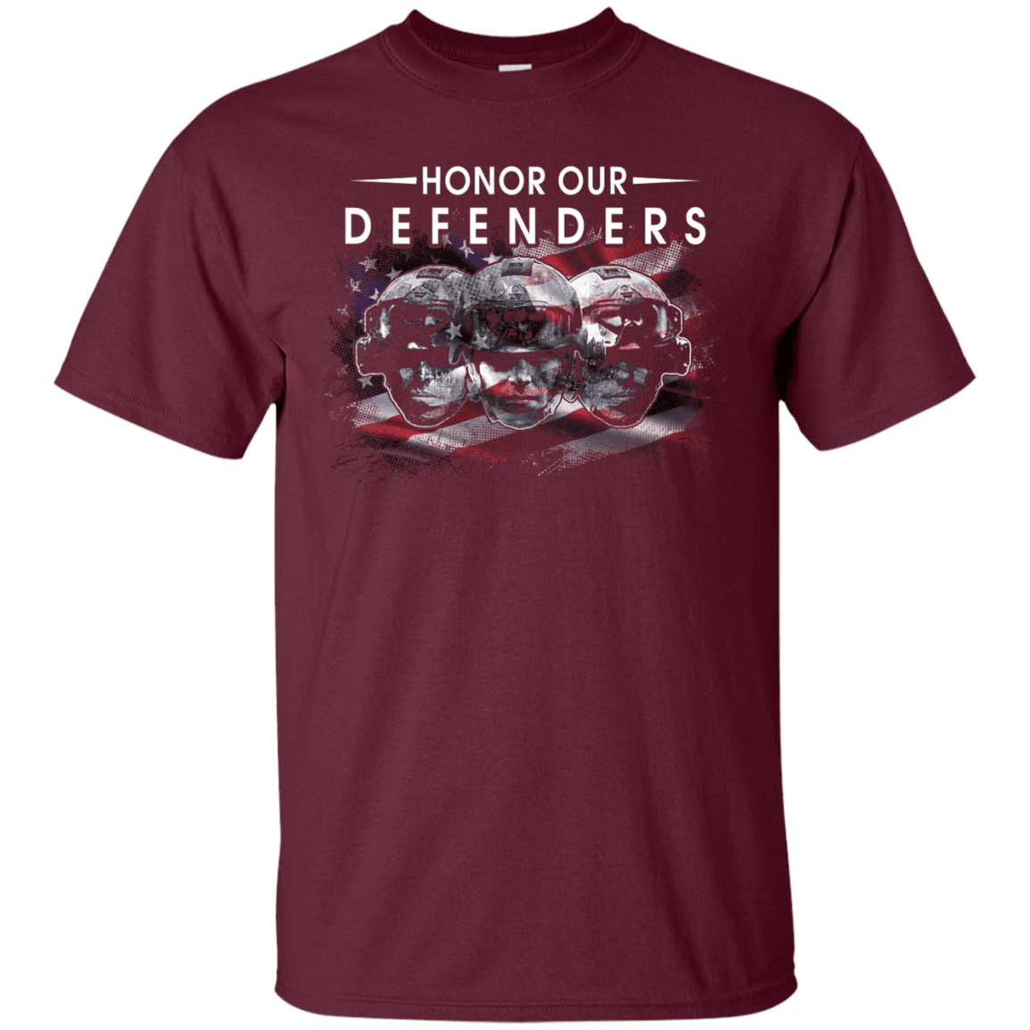 Military T-Shirt "HONOR OUR DEFENDER"-TShirt-General-Veterans Nation