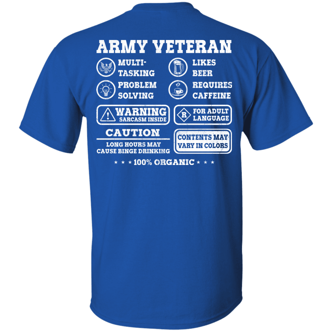 Army Veteran Multitasking Sarcasm Men Back T Shirts-TShirt-Army-Veterans Nation