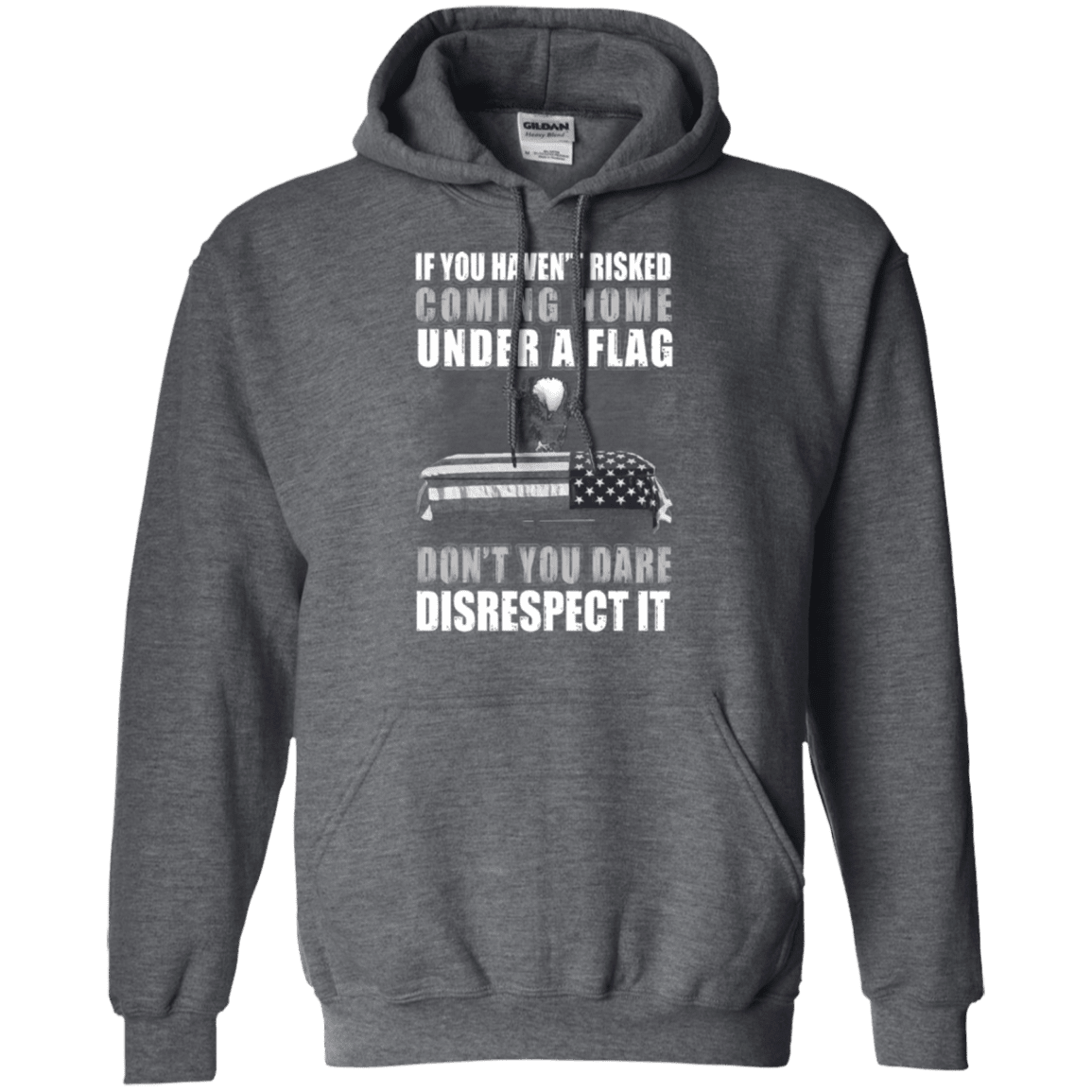 Military T-Shirt "Under A Flag Disrespect It"-TShirt-General-Veterans Nation