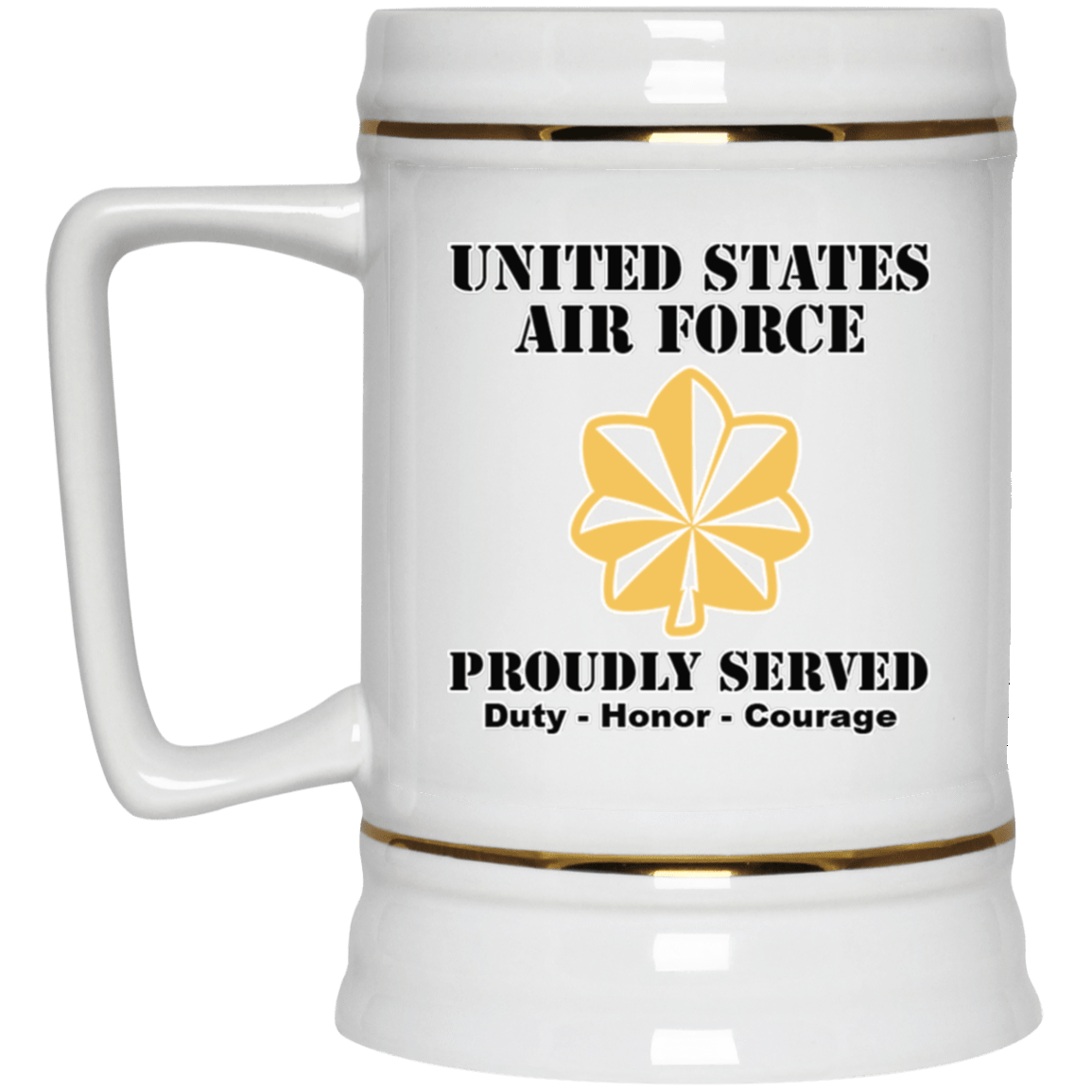 US Air Force O-4 Major Maj O4 Field Officer Ranks White Coffee Mug - Stainless Travel Mug-Mug-USAF-Ranks-Veterans Nation