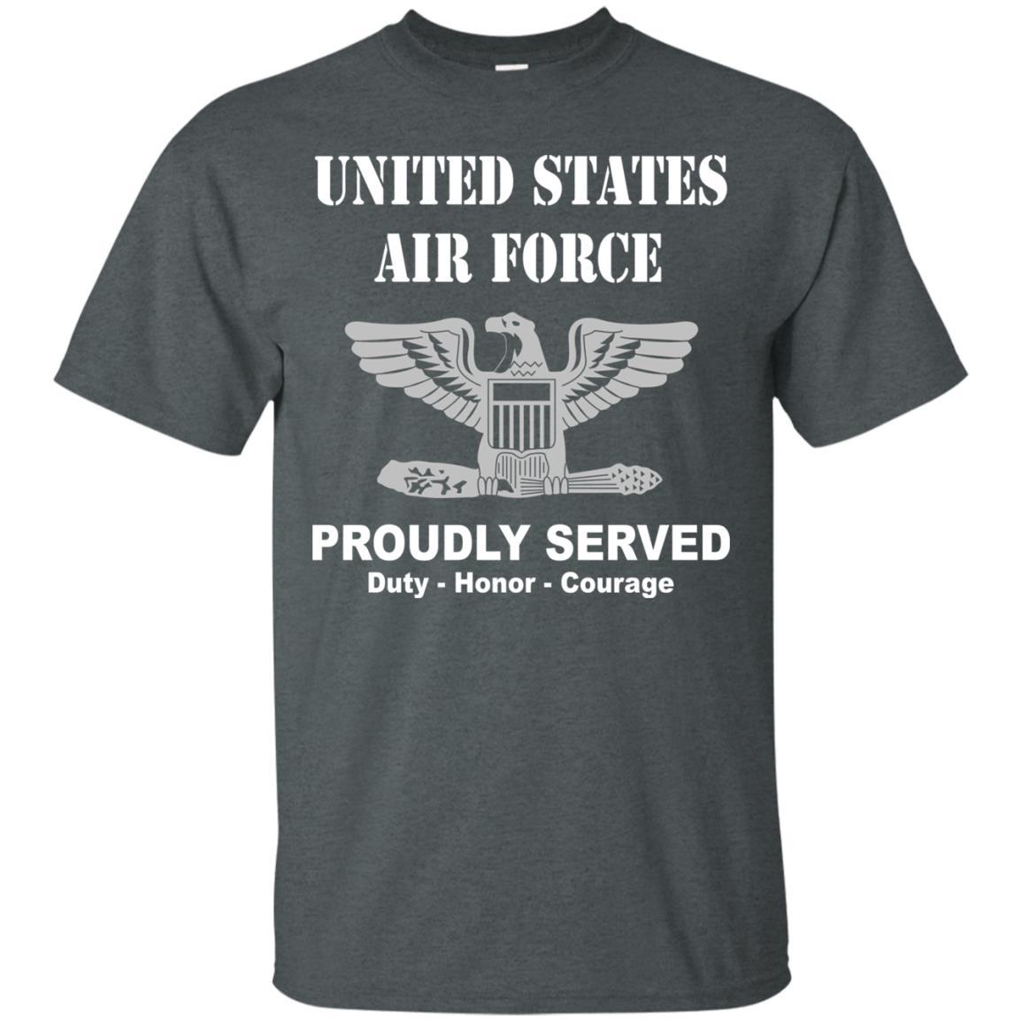 US Air Force O-6 Colonel Col O6 Field Officer Ranks Men Front T Shirt For Air Force-TShirt-USAF-Veterans Nation