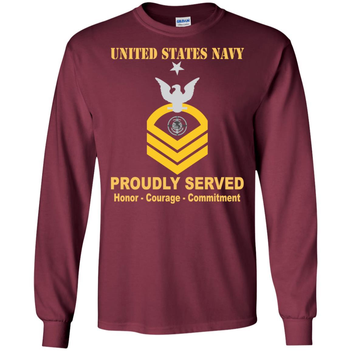 Navy Religious Program Specialist Navy RP E-8 Rating Badges Proudly Served T-Shirt For Men On Front-TShirt-Navy-Veterans Nation