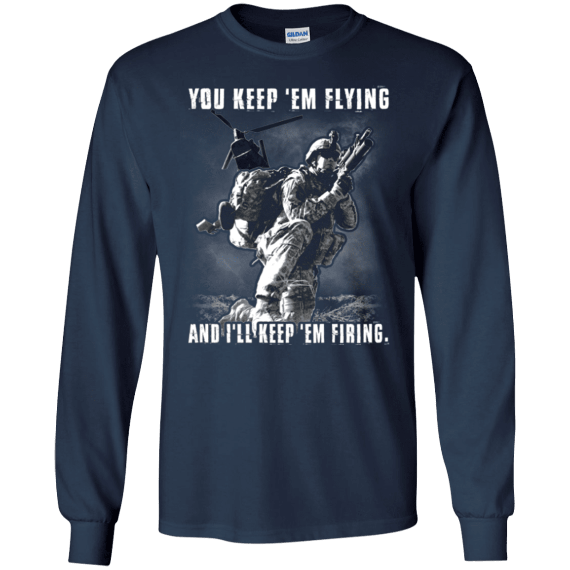 Military T-Shirt "You Kept 'Em Flying And I'll Kept 'Em Firing"-TShirt-General-Veterans Nation