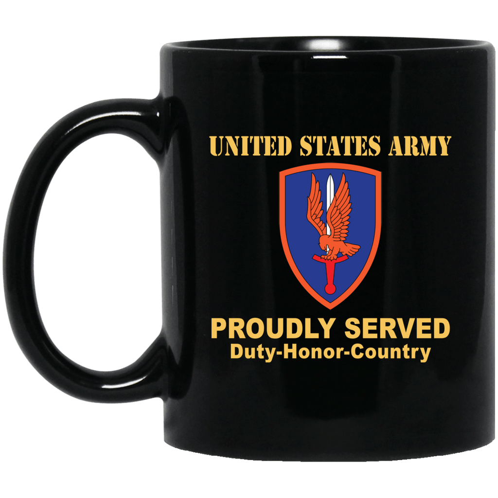 US ARMY 1ST AVIATION BRIGADE- 11 oz - 15 oz Black Mug-Mug-Army-CSIB-Veterans Nation