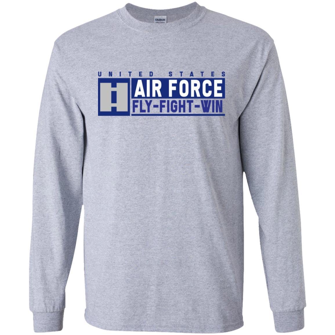 US Air Force O-3 Captain Fly - Fight - Win T-Shirt On Front For Men-TShirt-USAF-Veterans Nation