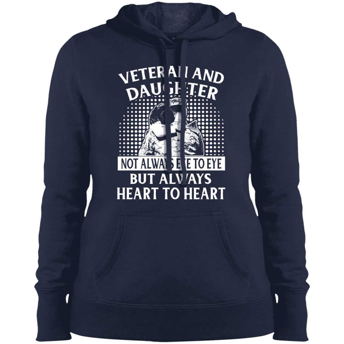 Military T-Shirt "Veteran And Daughter Always Heart To Heart"-TShirt-General-Veterans Nation