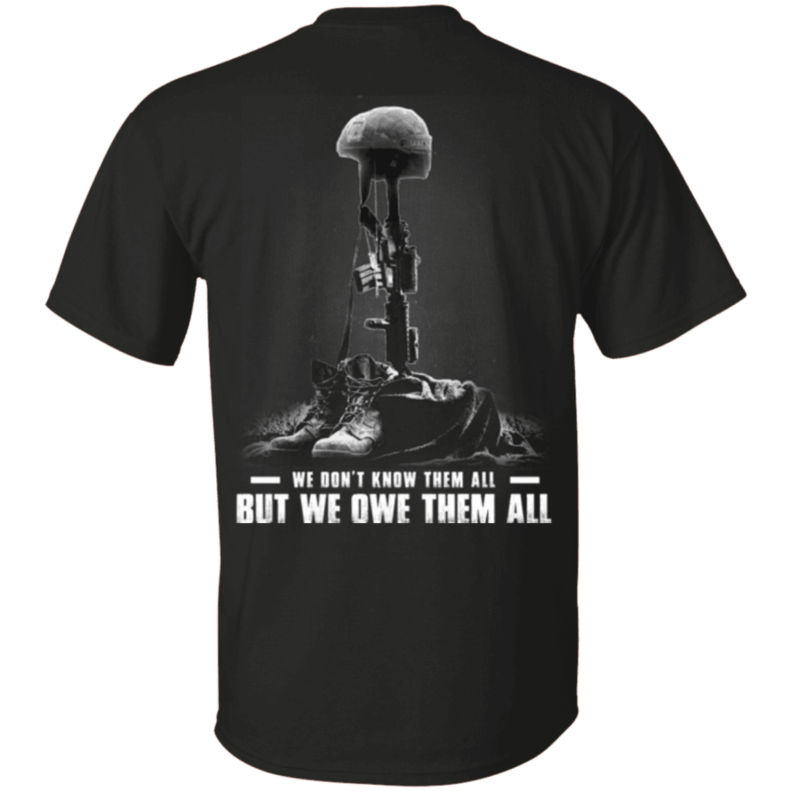 Military T-Shirt "We Owe Them All" - Men Back-TShirt-General-Veterans Nation