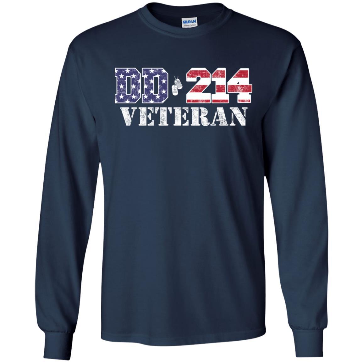 T-Shirt "DD 214 Army Veteran" On Front-TShirt-Army-Veterans Nation