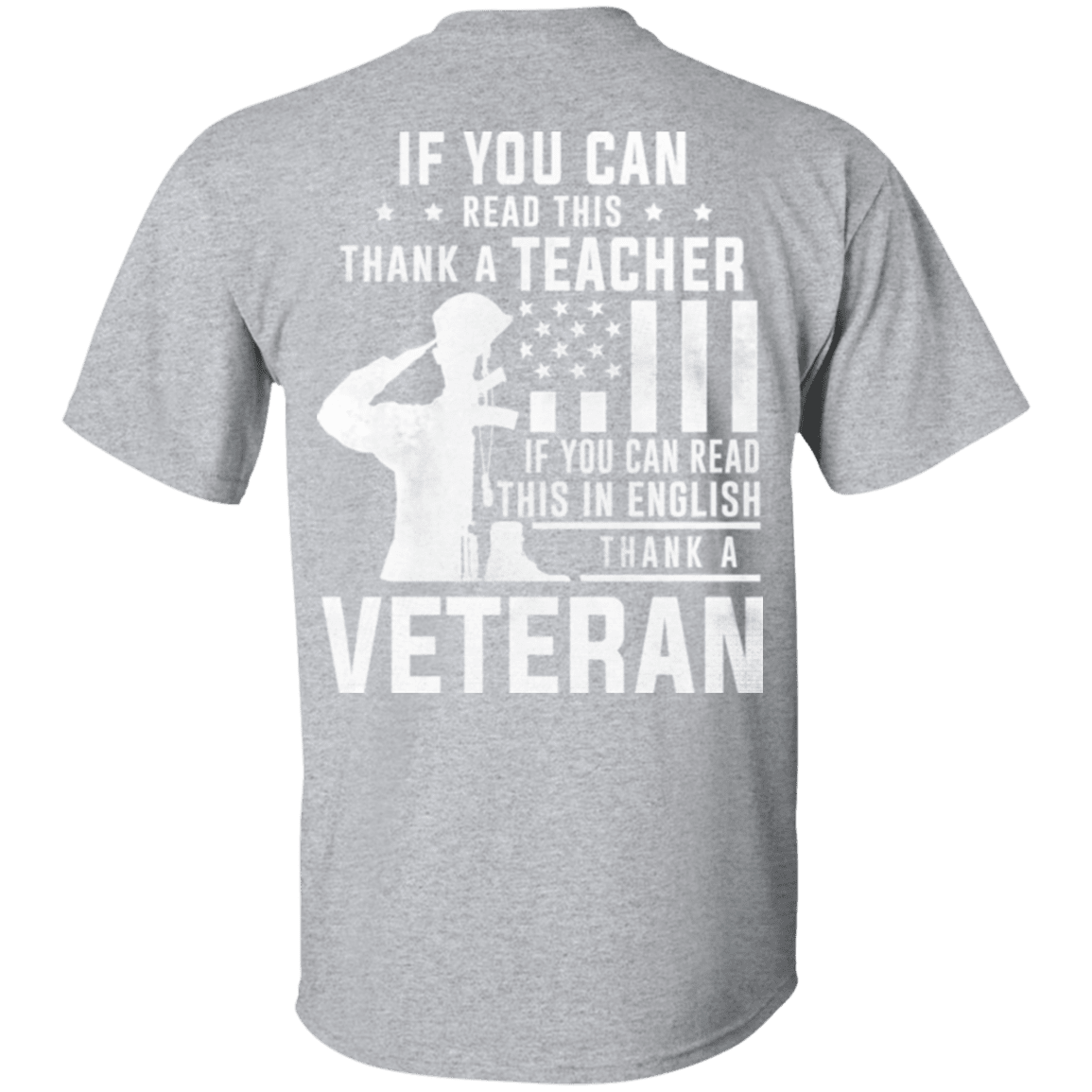 Military T-Shirt "Thank A Veteran"-TShirt-General-Veterans Nation