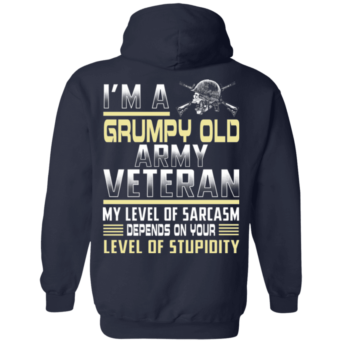 I'm A Grump Old Army Veteran - Men Back T Shirt-TShirt-Army-Veterans Nation