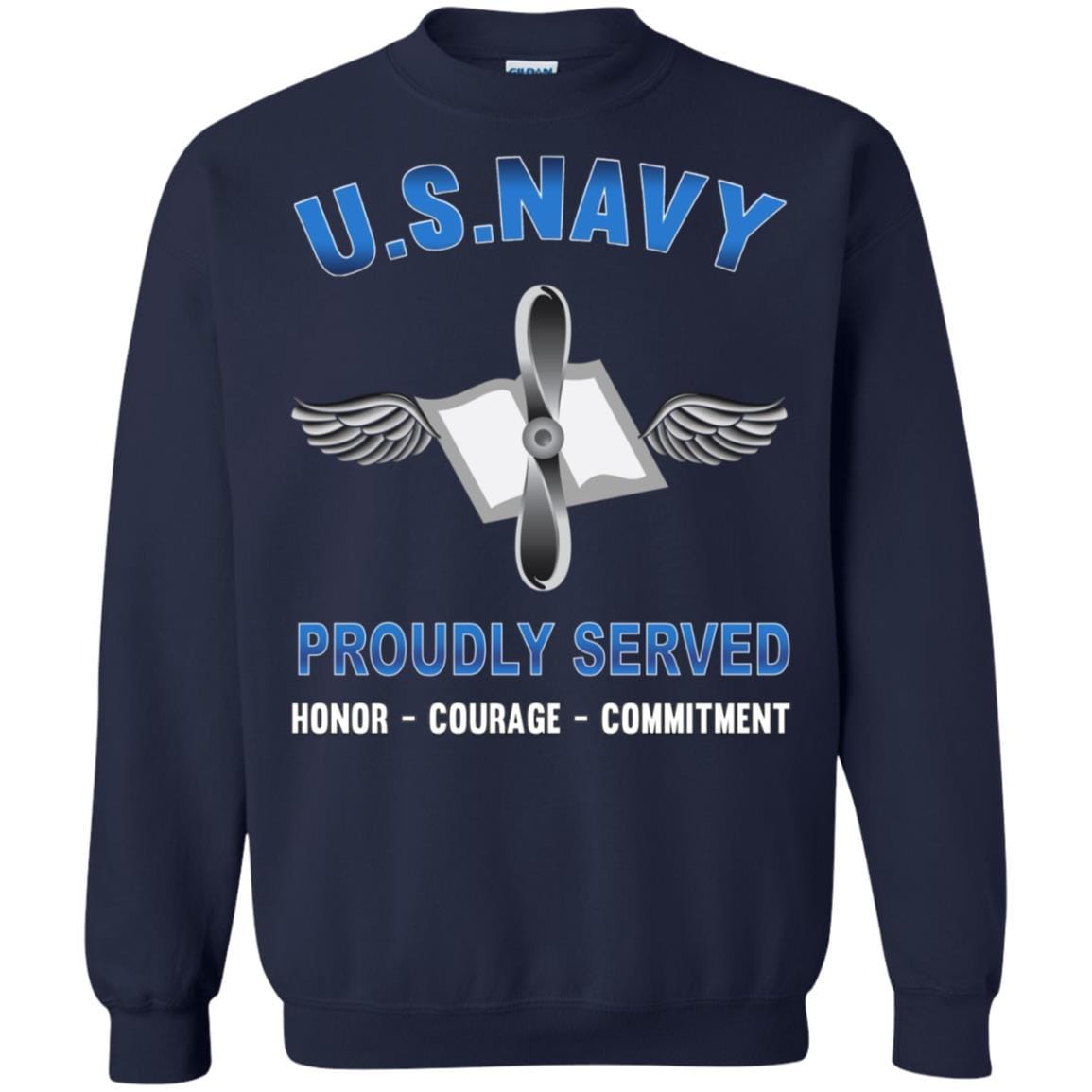 Navy Aviation Maintenance Administrationman Navy AZ - Proudly Served T-Shirt For Men On Front-TShirt-Navy-Veterans Nation