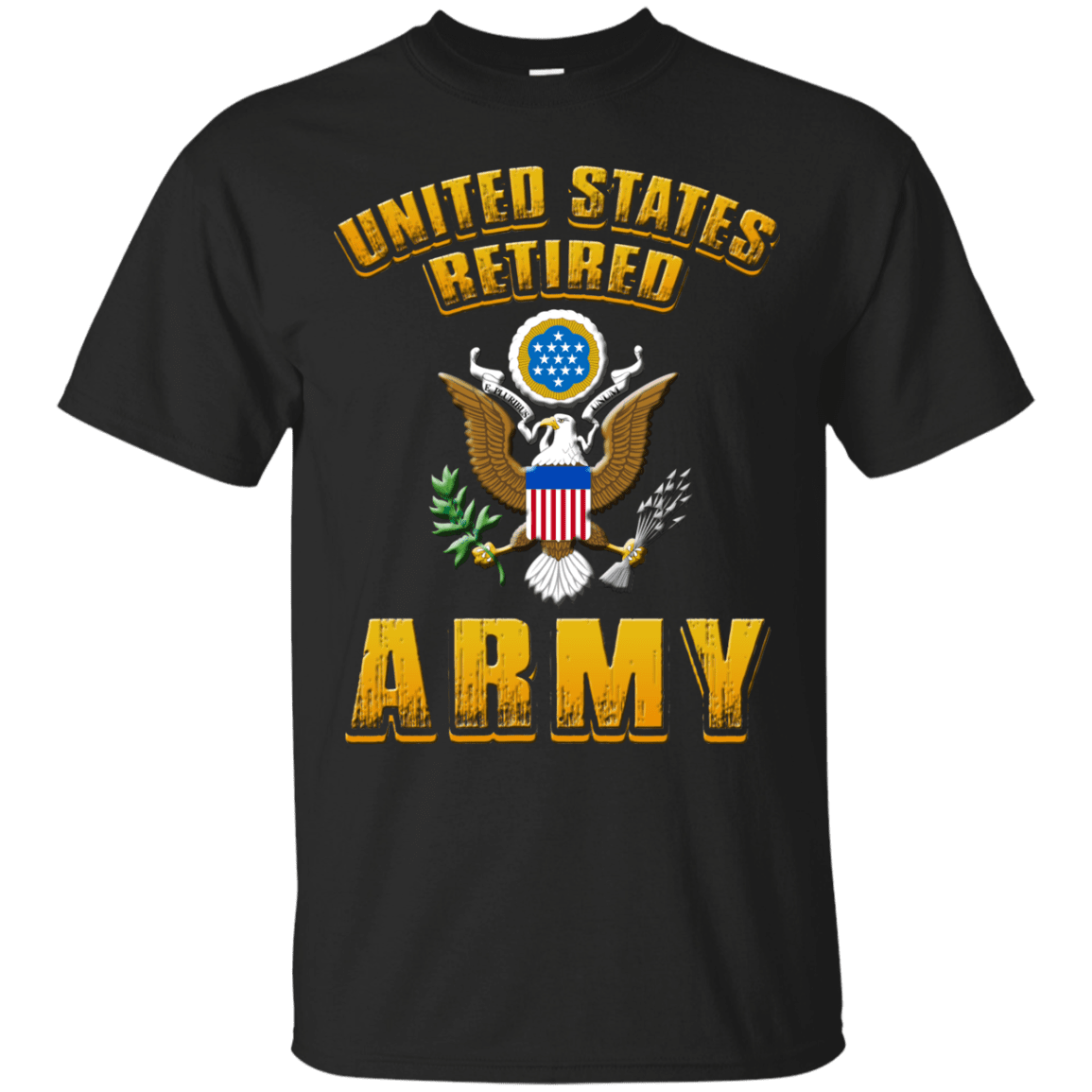 US Retired Army Veteran Front T Shirts-TShirt-Army-Veterans Nation