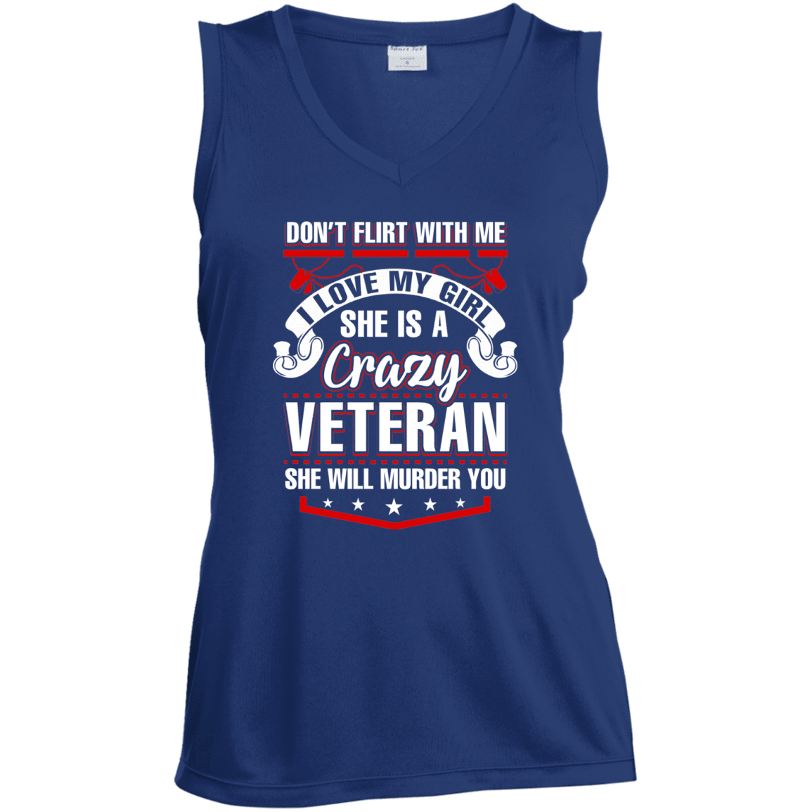 Military T-Shirt "She Is A Crazy Veteran"-TShirt-General-Veterans Nation