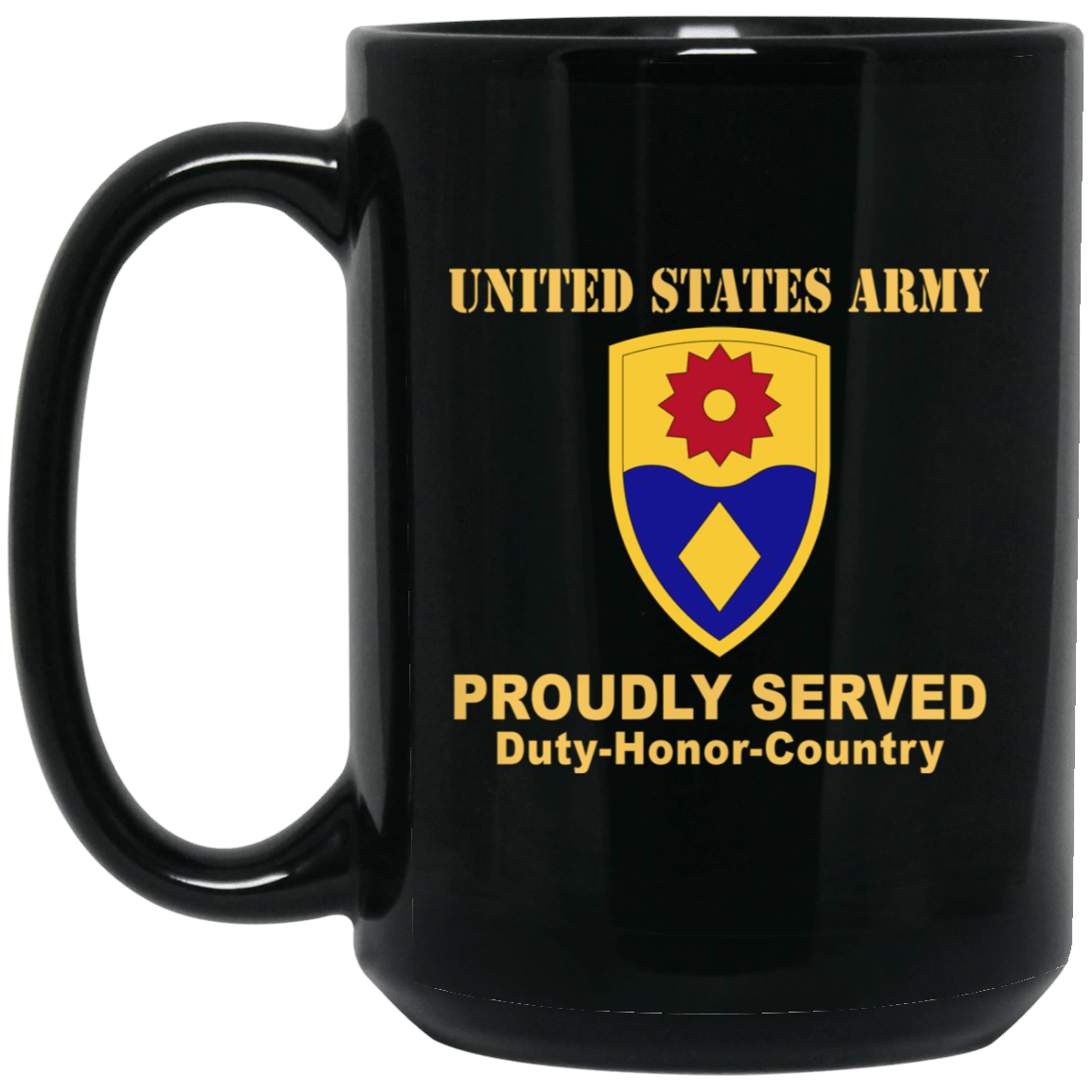 US ARMY 49TH MILITARY POLICE BRIGADE- 11 oz - 15 oz Black Mug-Mug-Army-CSIB-Veterans Nation