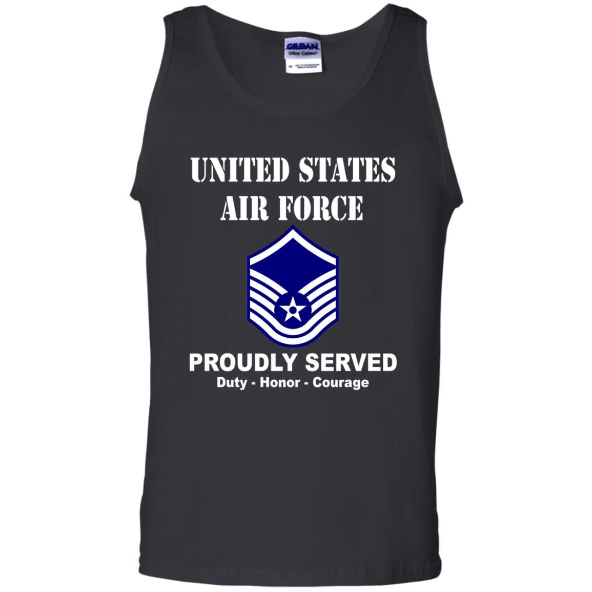 US Air Force E-7 Master Sergeant MSgt E7 Noncommissioned Officer Ranks Men Front T Shirt For Air Force-TShirt-USAF-Veterans Nation