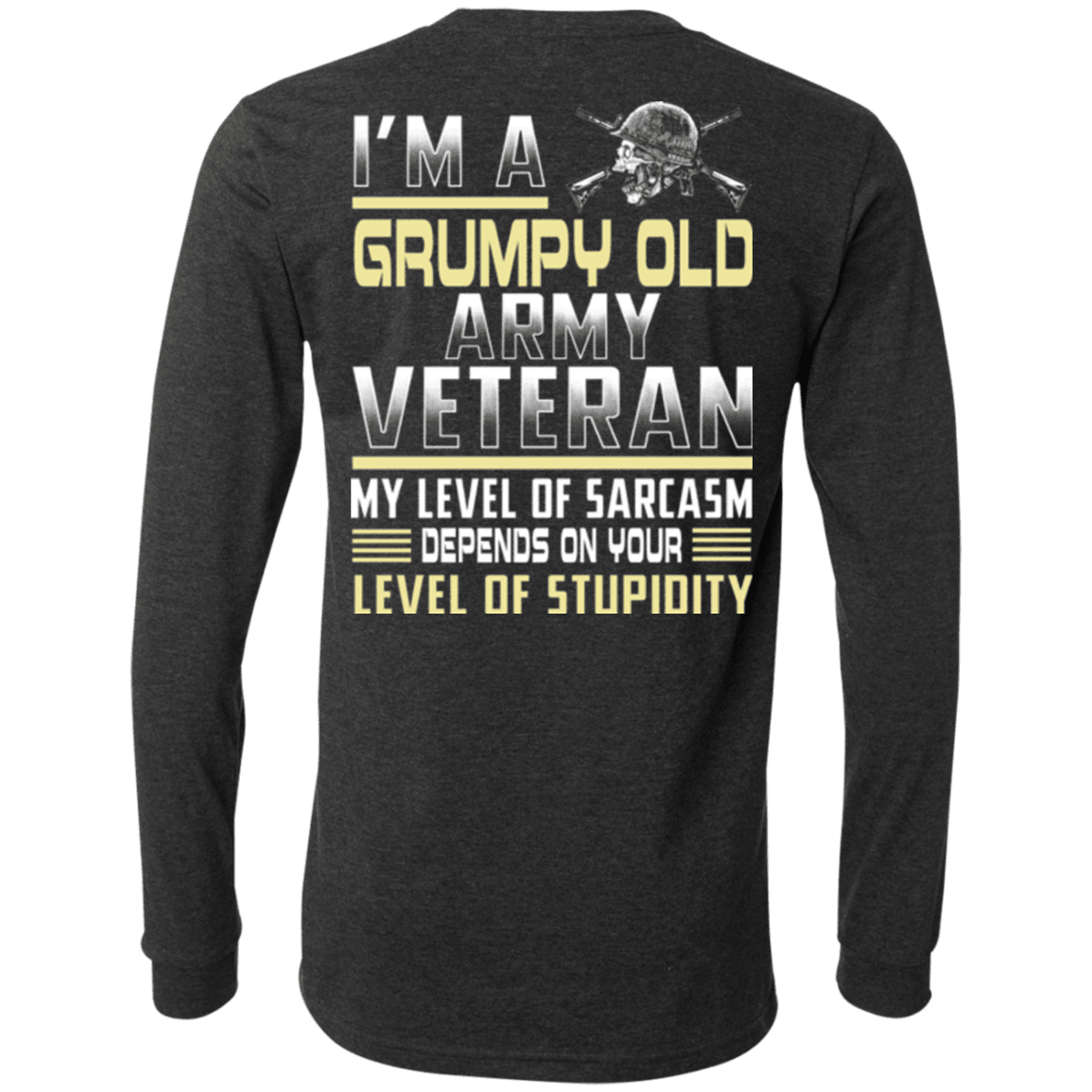 I'm A Grump Old Army Veteran - Men Back T Shirt-TShirt-Army-Veterans Nation